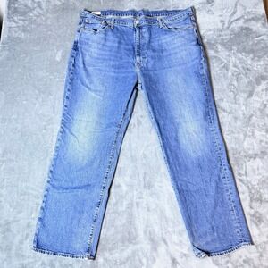 Levis Premium 541 Mens 42x30 Athletic Taper "Big E" Blue Denim Jeans Medium Wash